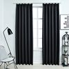 vidaXL Draperii opace cu c&acirc;rlige, 2 buc., negru, 140 x 225 cm