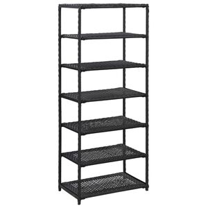 vidaXL Pantofar, negru, 50x30x120 cm, poliratan