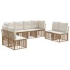 vidaXL Set de canapele de exterior natural Poliester