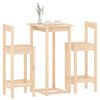 vidaXL Set mobilier de bar, 3 piese, lemn masiv de pin