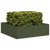 vidaXL Jardinieră verde măsline 100x100x30 cm oțel