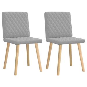 vidaXL Scaune de sufragerie 2 buc țesătură gri nor