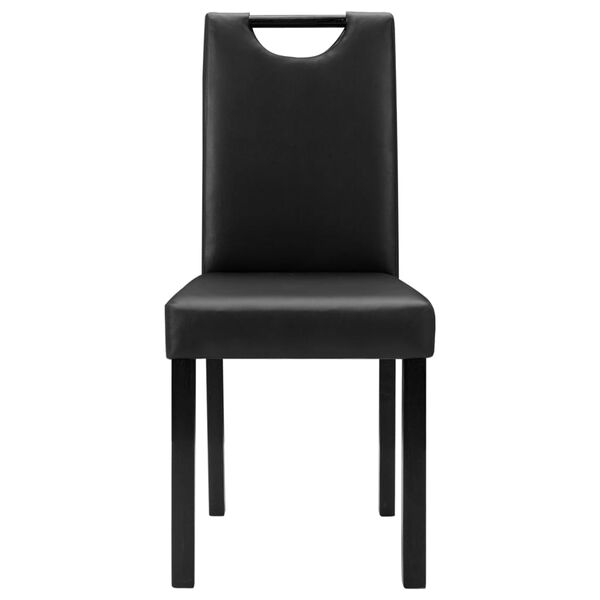 vidaXL Scaune de sufragerie, 6 buc., negru, piele ecologică