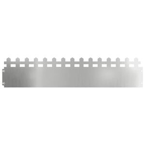 vidaXL Borduri pentru gazon 10 pcs Argintiu 103 x 0,05 x 22 cm