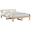 vidaXL Cadru de pat natural 160 x 200 cm Lemn de pin masiv