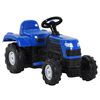 vidaXL Tractor pentru copii cu pedale, albastru