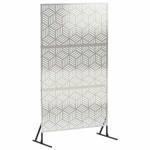 vidaXL Ecran de intimitate 100 x 50 x 180 cm Oţel inoxidabil Argintiu