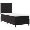 vidaXL Pat cu arcuri cu saltea cu headboard Negru 90 x 190 cm Catifea