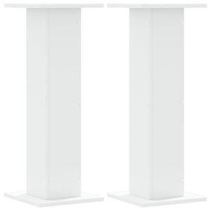 vidaXL Suporturi de plante, 2 buc., alb, 30x30x80 cm, lemn prelucrat
