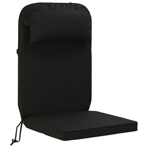 vidaXL Perna de șezlong pentru soare 100% Polyester Negru