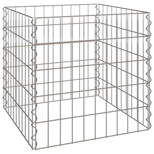 vidaXL Compostor Gri Oțel