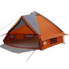 vidaXL Cort Teepee pentru 8 Persoane 8 persoană Gri și Portocalie