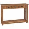 vidaXL Masă de consolă natural 110 x 30 x 80 cm Lemn solid de tec