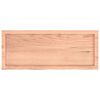 vidaXL Blat de baie, maro deschis, 100x40x(2-6) cm, lemn masiv tratat