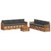 vidaXL Set de canapele de exterior 9 buc. Natural și Antracit