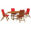 vidaXL Set de dining pentru grădină cu 5 piese natural