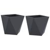 vidaXL Jardinieră 2 buc. Antracit 30 x 30 x 30 cm Oțel