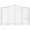 vidaXL Coșuri gabion arcuite 4 buc, 200x50x120/140 cm, fier galvanizat