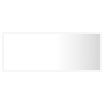 vidaXL Oglindă de baie cu LED, alb, 100x8,5x37 cm, lemn prelucrat