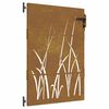 vidaXL Poartă de grădină 85x150 cm, oțel corten, design cu iarbă