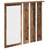 vidaXL Răcător de paltoane montat pe perete Lemn vechi 84 x 10 x 80 cm