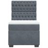 vidaXL Pat box spring cu saltea, gri &icirc;nchis, 90x190 cm, catifea