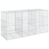 vidaXL Coș gabion cu capac, 300x100x150 cm, fier galvanizat