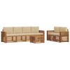 vidaXL Set de canapele de exterior 7 buc. Natural și Bej