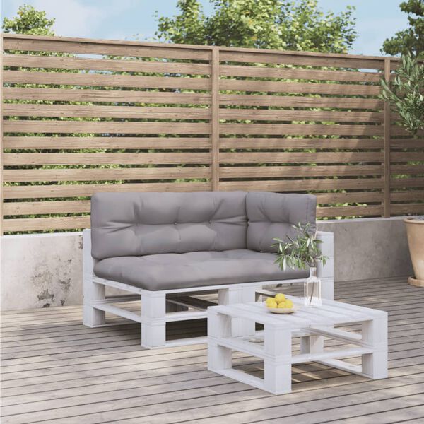 vidaXL Perne de paleți, 3 buc., gri, material textil