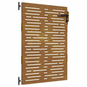 vidaXL Poartă de grădină 85x125 cm, oțel Corten, design pătrat