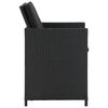 vidaXL Set mobilier de exterior cu perne, 11 piese, negru, poliratan