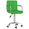 vidaXL Scaune de sufragerie pivotante 4 buc. piele artificială verde