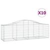 vidaXL Coșuri gabion arcuite 10 buc, 200x50x60/80 cm, fier galvanizat