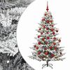 vidaXL Brad de Crăciun artificial cu glob 150 cm 150 LED-uri Alb cald