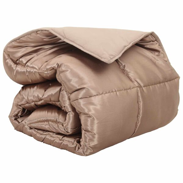 vidaXL Duvet de iarnă Auriu 220 x 155 cm Satin și Microfibra