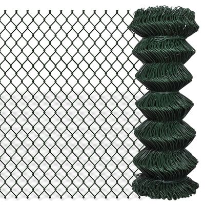 vidaXL Gard de legătură din plasă, verde, 1 x 15 m, oțel
