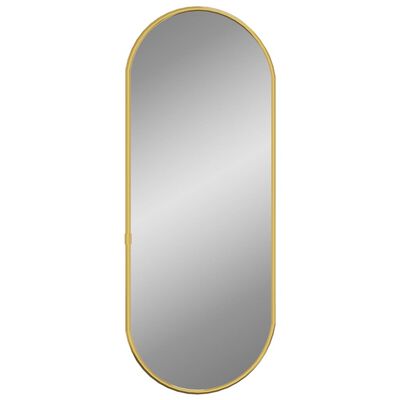 vidaXL Oglindă de perete, auriu, 50x20 cm, ovală