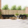 vidaXL Set de canapele de exterior cu pernă 8 pcs Natural și Negru