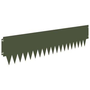 vidaXL Margine pentru gazon 20 pcs 103 x 25 cm metal Verde măsliniu