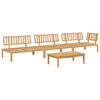 vidaXL Set de canapea cu pernă 4 pcs Antracit Lemn Solid de Acacia