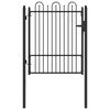 vidaXL Poartă de gard DRONTEN 100 x 125 cm Metal Negru Blocat
