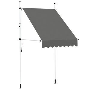 vidaXL Copertină retractabilă manual, antracit, 150 cm