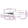 vidaXL Cadru de pat fără saltea, maro ceruit 150x200 cm lemn masiv pin