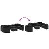 vidaXL Set canapele de grădină cu perne, 10 piese, negru, poliratan
