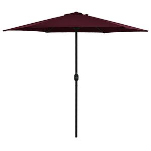 vidaXL Umbrelă soare de grădină st&acirc;lp aluminiu roșu bordo 270x246 cm