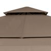 vidaXL Pavilion extinsii duble acoperiș gri taupe 3x3x2,75 m 180 g/m²