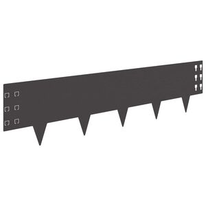 vidaXL Margine pentru gazon 10 buc. 100 x 25 cm Oțel Negru