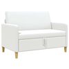 vidaXL Sofa cu Spațiu de Depozitare Alb 122 x 78 x 87 cm Poliester