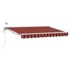 vidaXL Cort electric retractabil Portocaliu, Alb și Negru 2,5 x 2 m