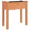vidaXL Jardinieră cu roți & căptușeală maro 71x37x76cm lemn masiv brad